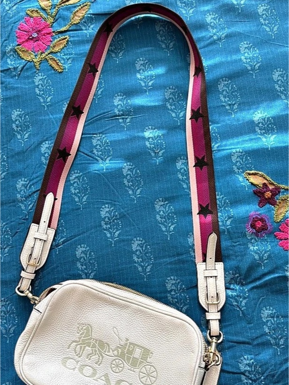Coach Jes Crossbody Bag in Chalk White Leather